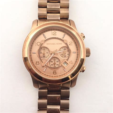 Michael Kors Men's Runway Watch Rose Gold Mk8096 Retail